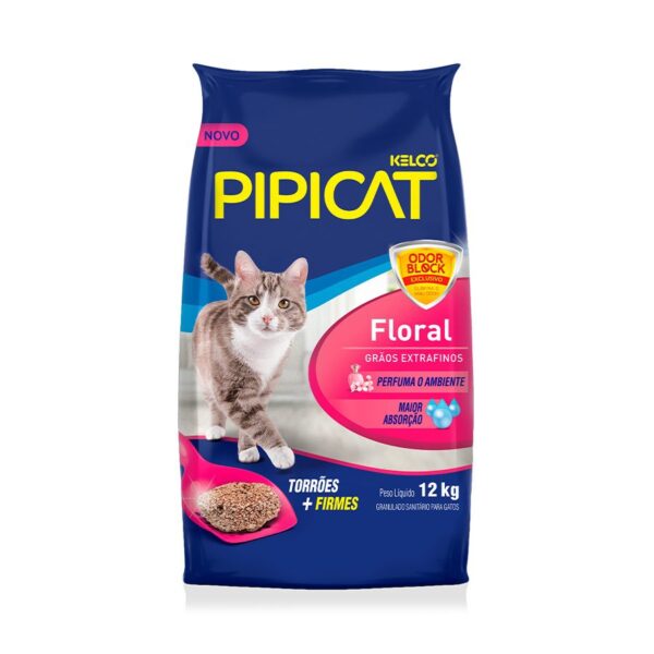 Areia Higiênica Pipicat Floral 12kg