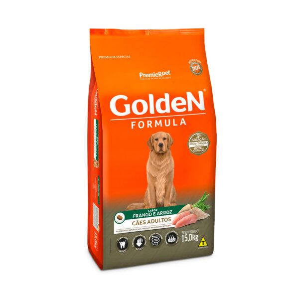 Ração Golden Fórmula para Cães Adultos Sabor Frango e Arroz 15kg