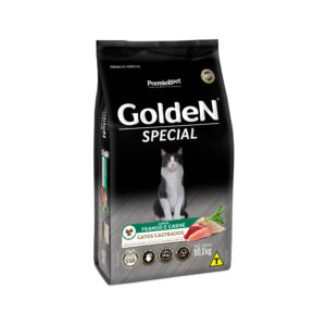 Ração Golden Special para Gatos Castrados Sabor Frango e Carne 10,1kg