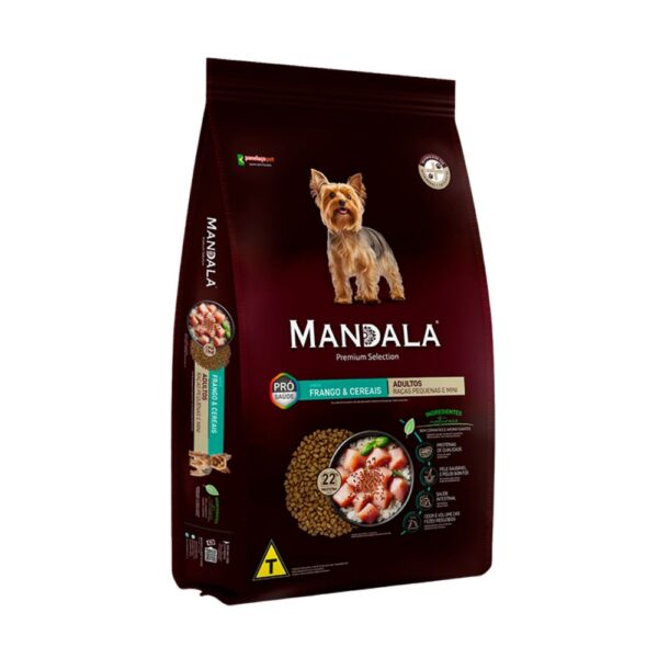 Ração Mandala para Cães de Porte Pequeno e Mini Sabor Frango e Cereais 10,1kg