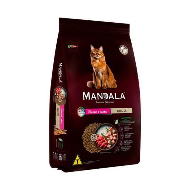 Ração Mandala para Gatos Adultos Sabor Frango e Carne 10,1kg
