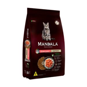 Ração Mandala para Gatos Castrados Sabor Salmão e Arroz 10,1kg