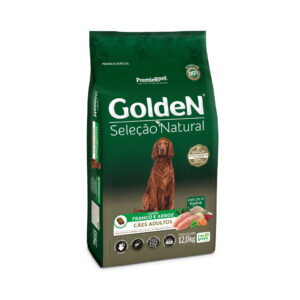 Ração Golden Seleção Natural para Cães Adultos Sabor Frango e Arroz 12kg
