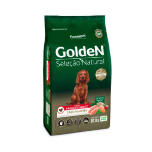 Ração Golden Seleção Natural para Cães Filhotes Sabor Frango e Arroz 10,1kg