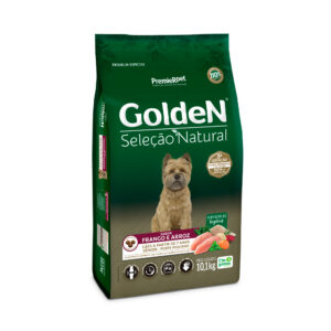 Ração Golden Seleção Natural para Cães Sênior de Porte Pequeno Sabor Frango e Arroz 10,1kg