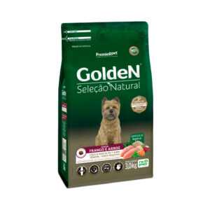 Ração Golden Seleção Natural para Cães Sênior de Porte Pequeno Sabor Frango e Arroz 3kg