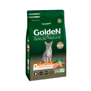Ração Golden Seleção Natural para Gatos Adultos Sabor Frango e Arroz 3kg