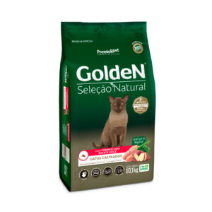 Ração Golden Seleção Natural para Gatos Castrados Sabor Frango com Batata Doce 10,1kg