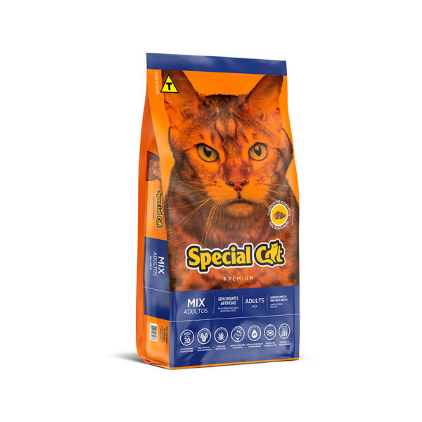 Ração Special Cat Mix para Gatos Adultos Sabor Carne 10,1kg