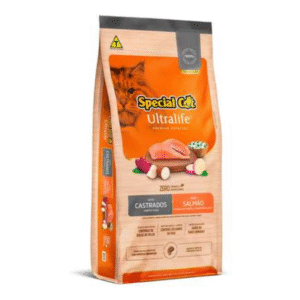 Ração Special Cat Ultralife para Gatos Castrados Sabor Salmão e Arroz 10,1kg