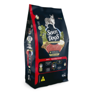 Seven Dogs para Cães Adulto de Porte Médio e Grande Sabor Carne e Arroz 14kg