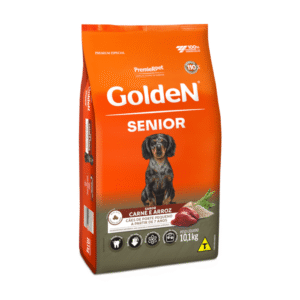 Ração Golden Fórmula Mini Bits para Cães Senior de Porte Pequeno Sabor Carne e Arroz 10,1kg