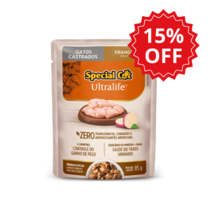 Sachê Special Cat Ultralife para Gatos Castrados Frango 85g