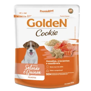 Biscoito Golden Cookie para Cães Filhotes Sabor Salmão e Quinoa 350g