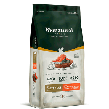 Ração Bionatural para Gatos Castrados Sabor Salmão 20kg