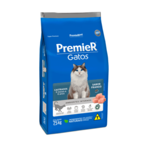 Ração Premier para Gatos Castrados de 6 meses a 6 anos Sabor Salmão 7,5kg