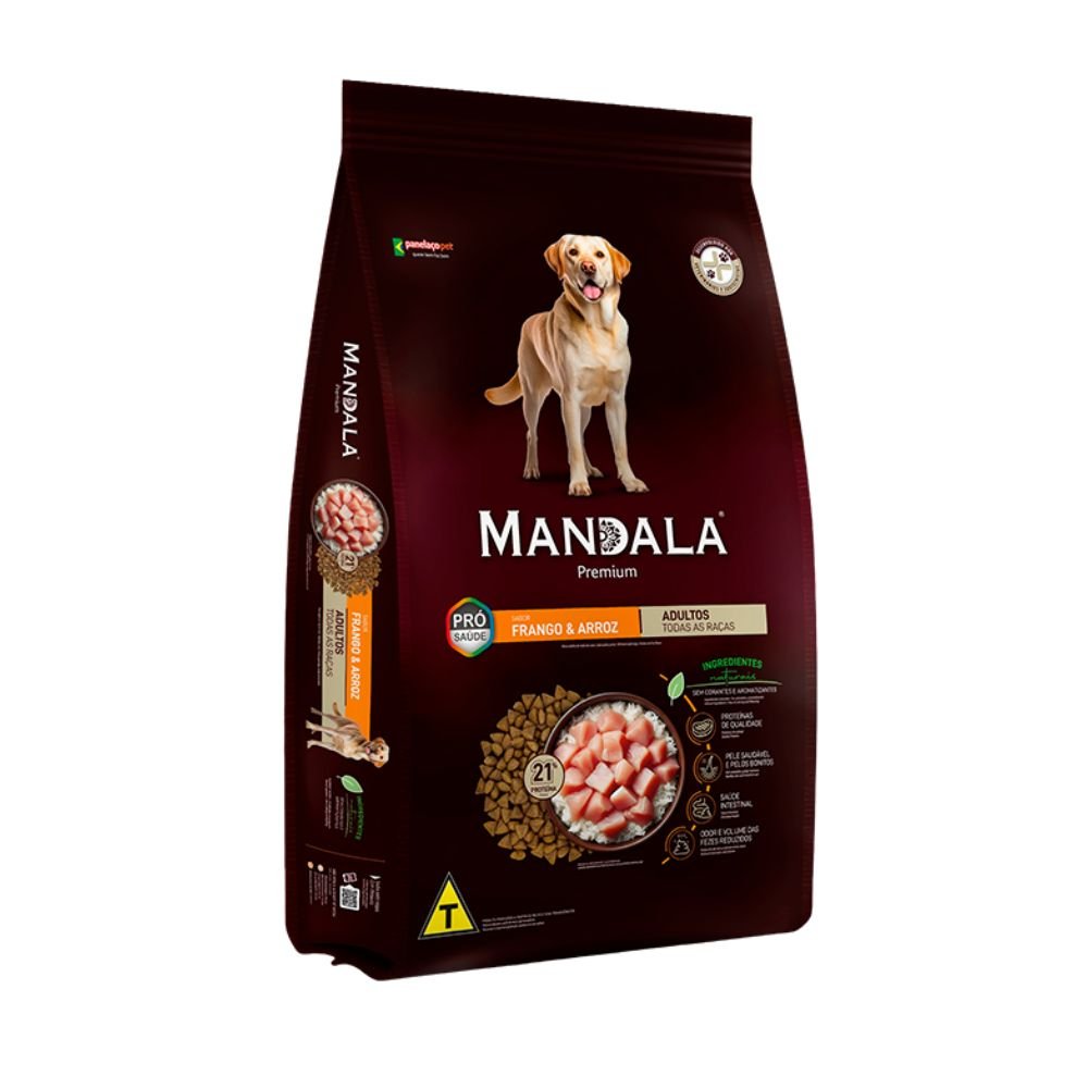 Ração Mandala para Cães Adultos Sabor Frango e Arroz 10,1kg