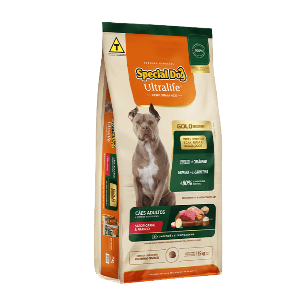 Ração Special Dog Performance para Cães Adultos Sabor Frango e Carne 15kg